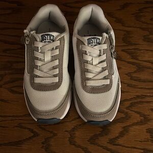 Justice sport zip up sneaker youth girls size 1